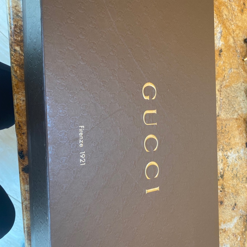 Gucci Calf Skin Gold Buckle Knee High Boots in Box - Picture 5 of 14